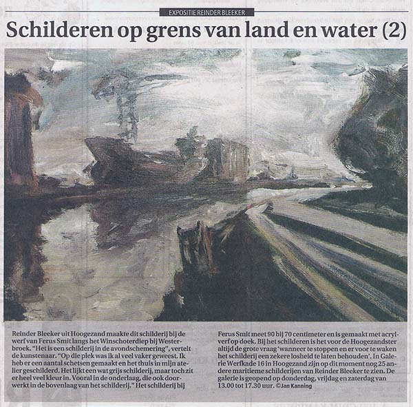 Schilderen op grens van land en water