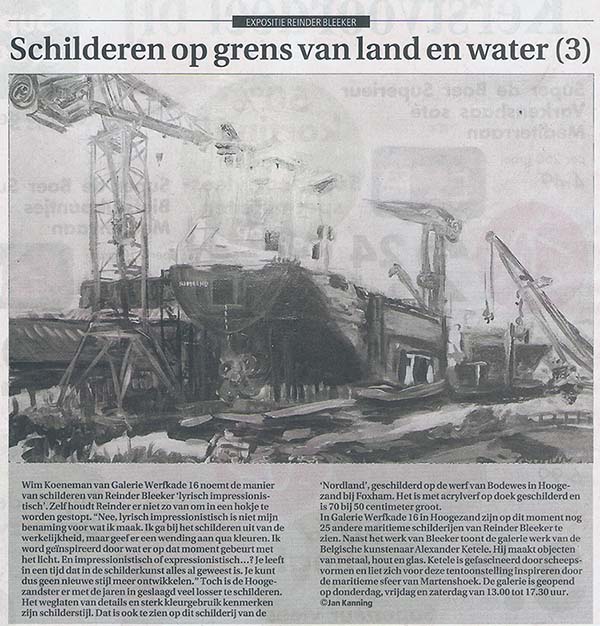 Schilderen op grens van land en water