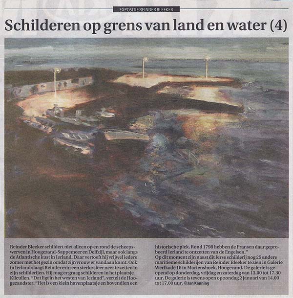 Schilderen op grens van land en water