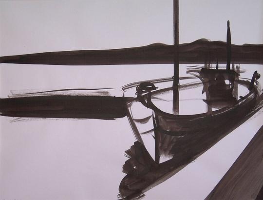 Killala, schilderij van Reinder Bleeker, 50 x 65 cm