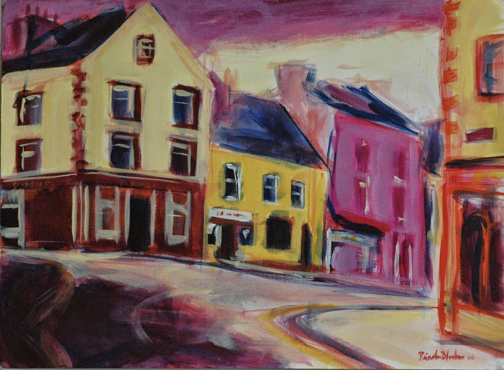 Swinford, schilderij van Reinder Bleeker, 50 x 65 cm