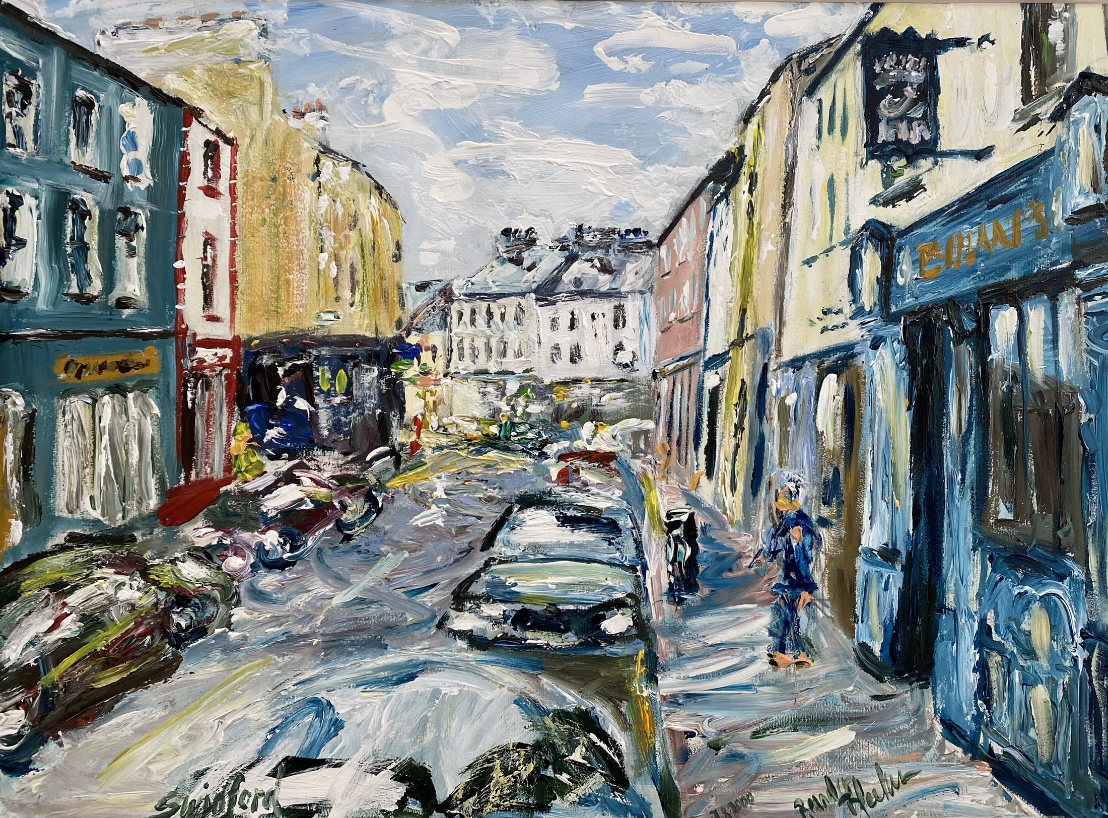 Swinford, schilderij van Reinder Bleeker, 50 x 60 cm